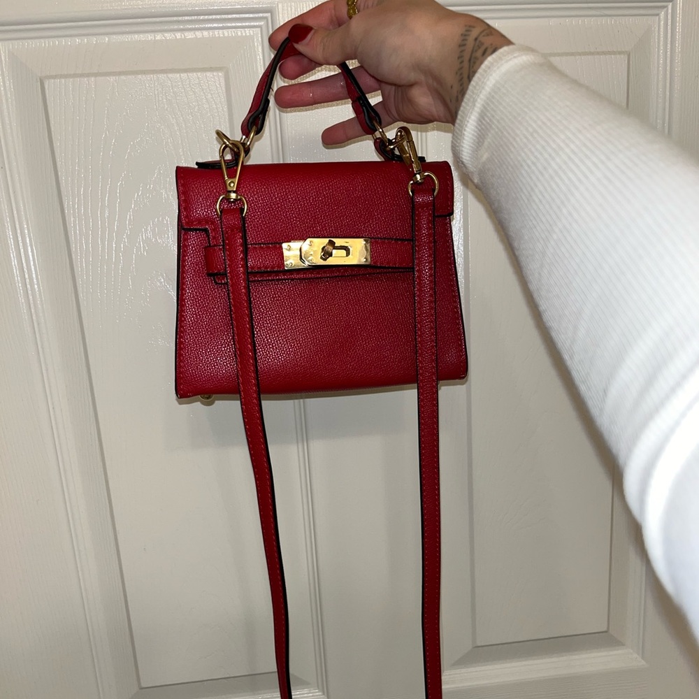 Cherry red mini crossbody